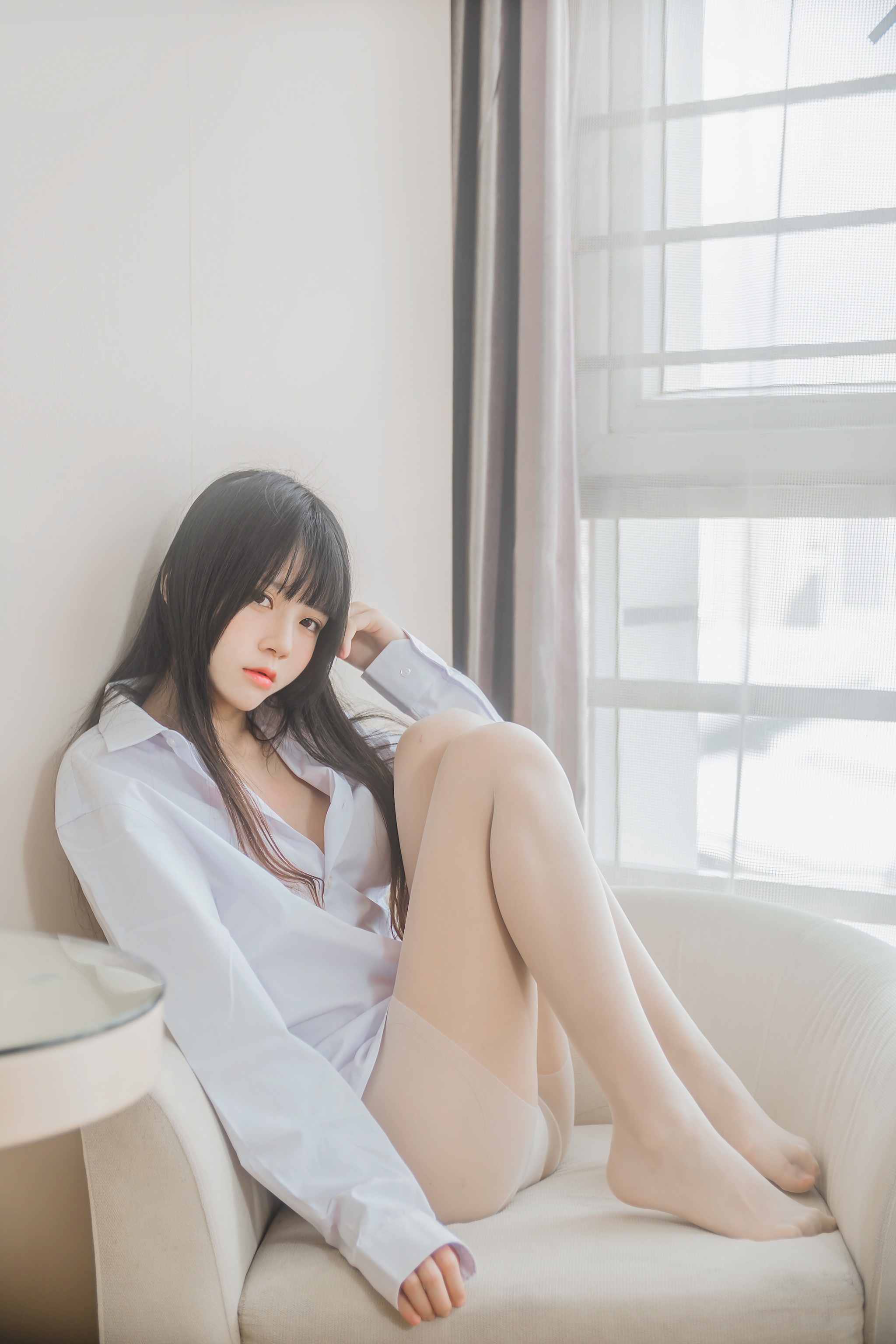 图片[1]-桜桃喵 – NO.002 白衬衫散发 [49P]-XikXak